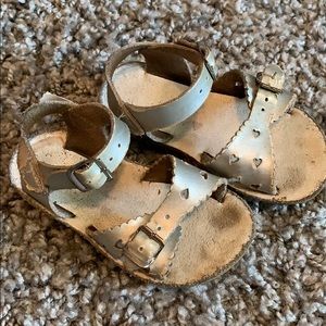 Saltwater girl silver sandals 7 A8